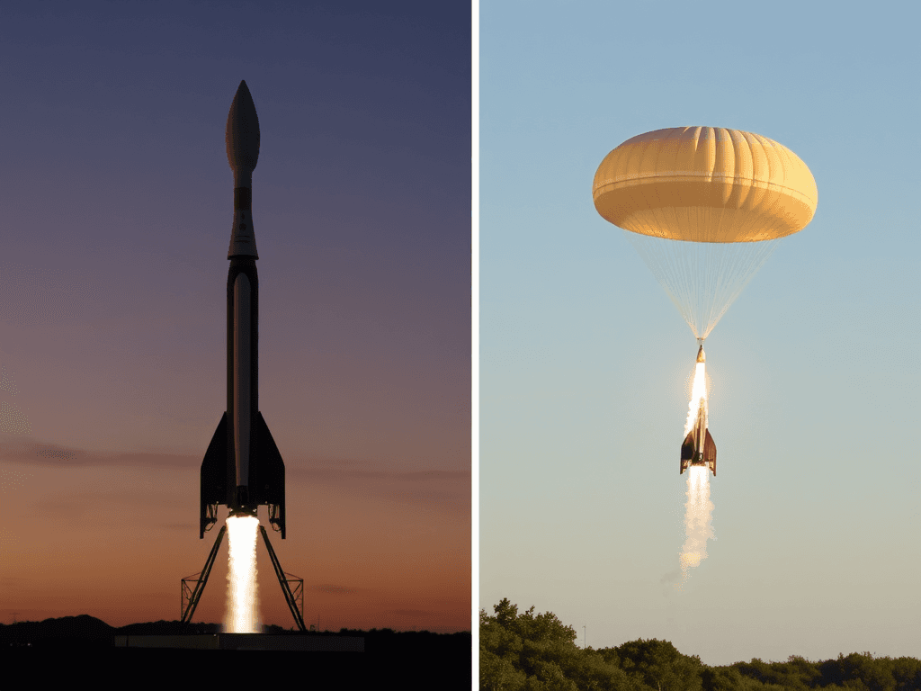 中国火箭回收技术突破：垂直着陆与伞降双路径，2028年实现完全可重复使用