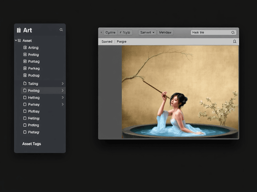数字艺术《美人浴》技术解析：元数据、资产管理与艺术背景