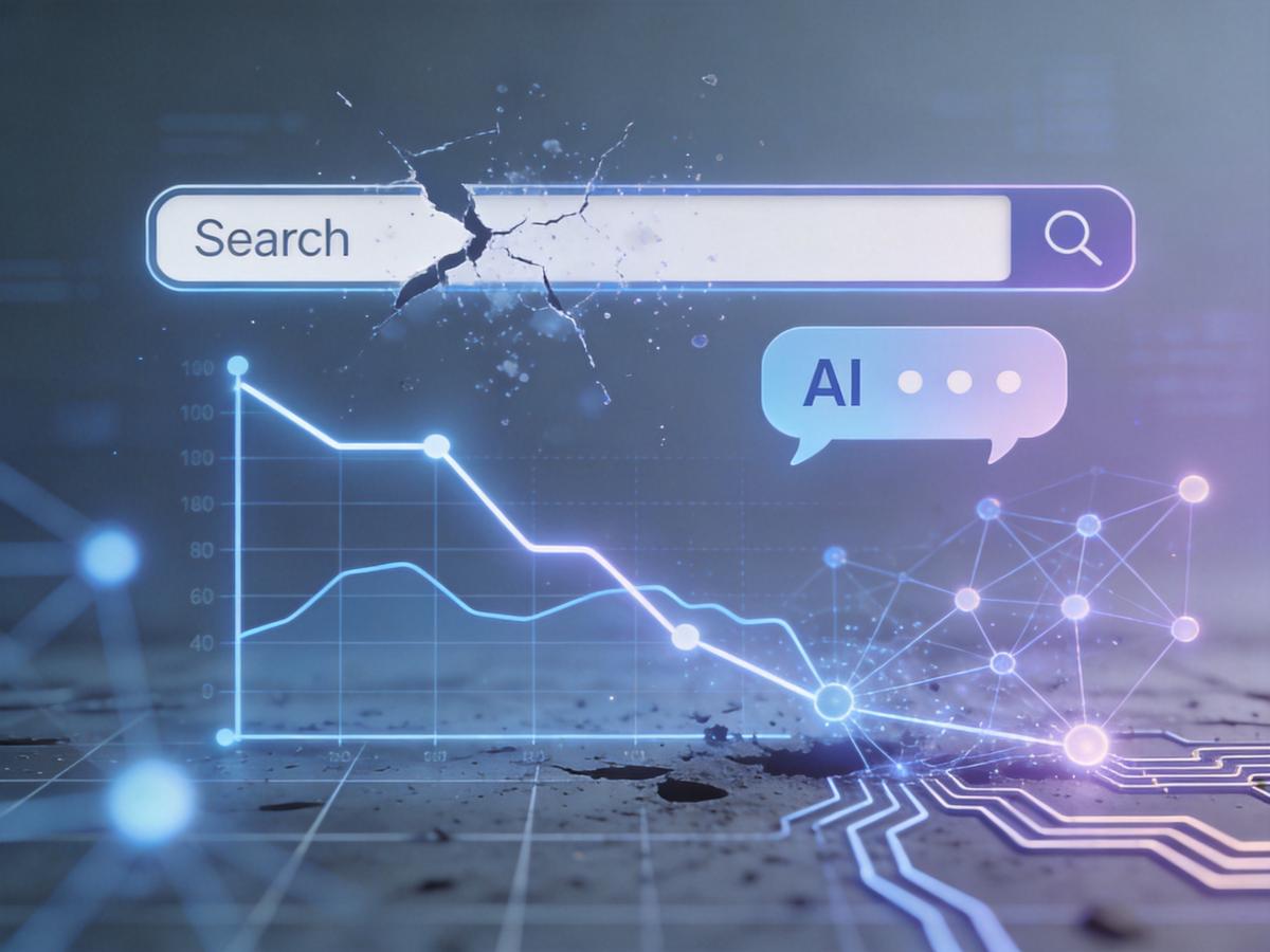 AI摘要正在吃掉新闻网站的流量：纽约时报自然搜索占比三年跌了8个百分点